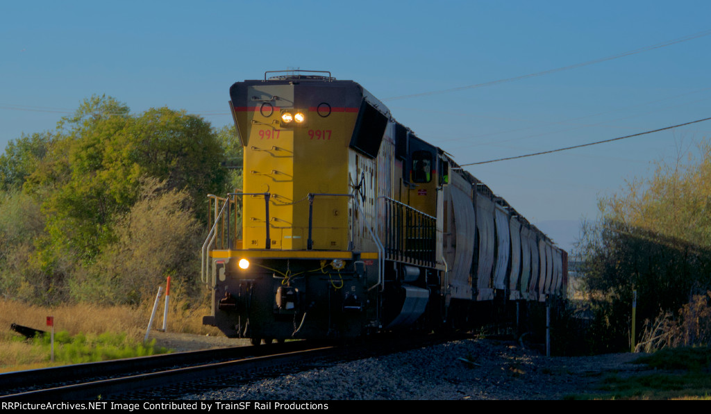 UP 9917 Leads the Mission Bay Local